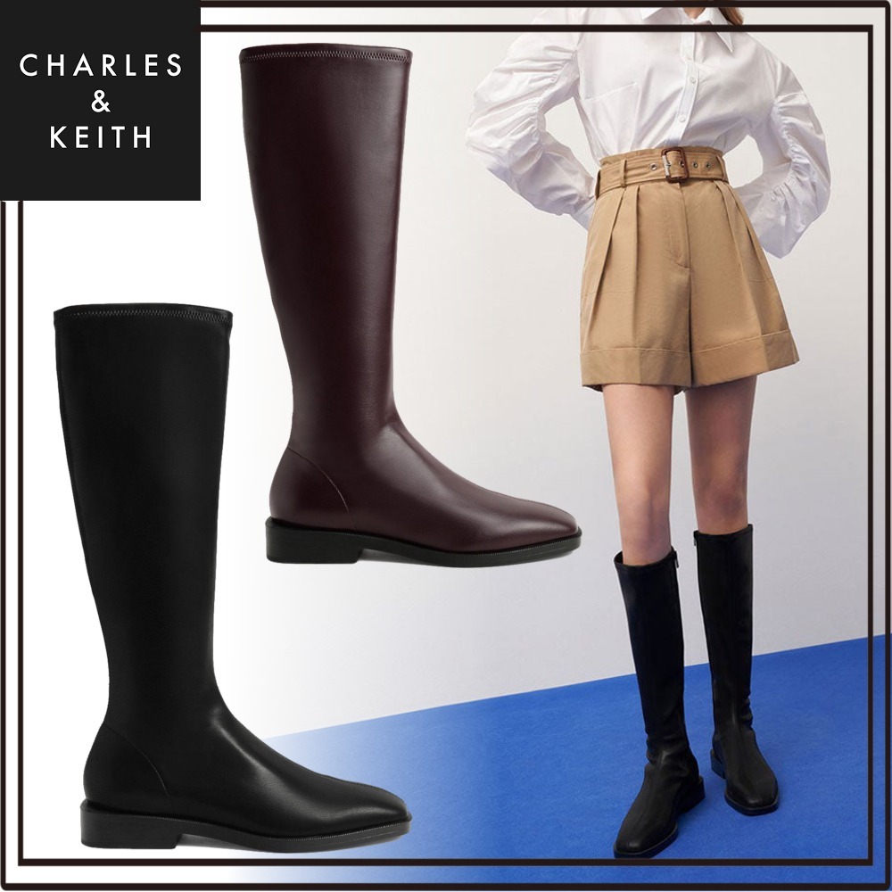 Charles&Keith☆ニーハイ フラットブーツ