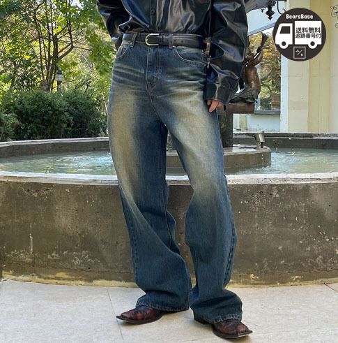 デニム・ジーパン IONSEOUL Bohemian Washing Wide Denim Pant BBZ184