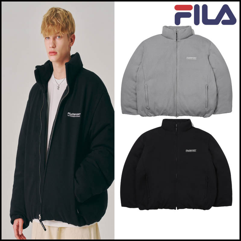 シルバーグレー サイズ FILA☆FILASPORT ニットダウンジャケット