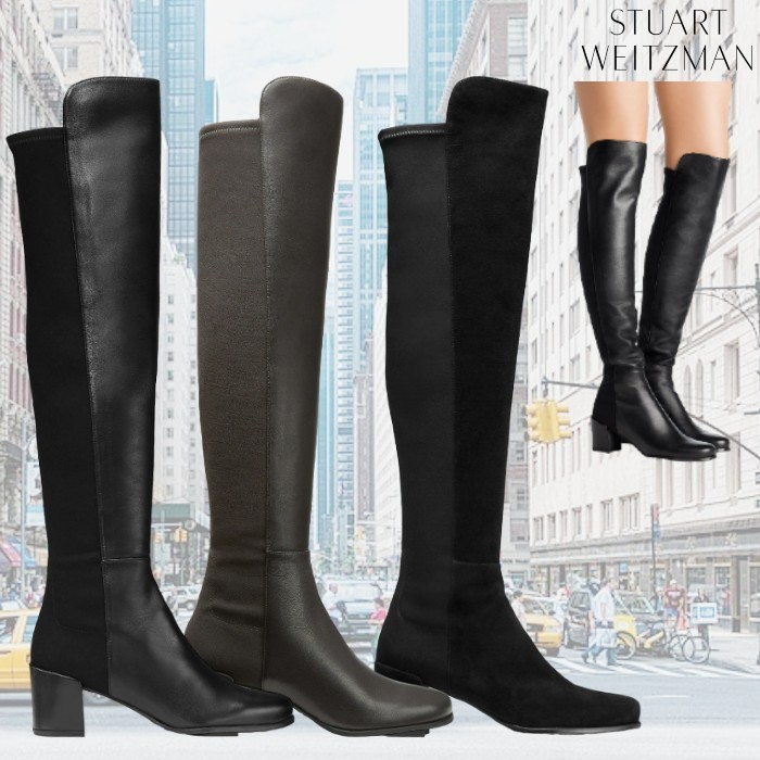 美脚が叶う【STUART WEITZMAN】5050 CITY BLOCK ニーハイ ブーツ ...