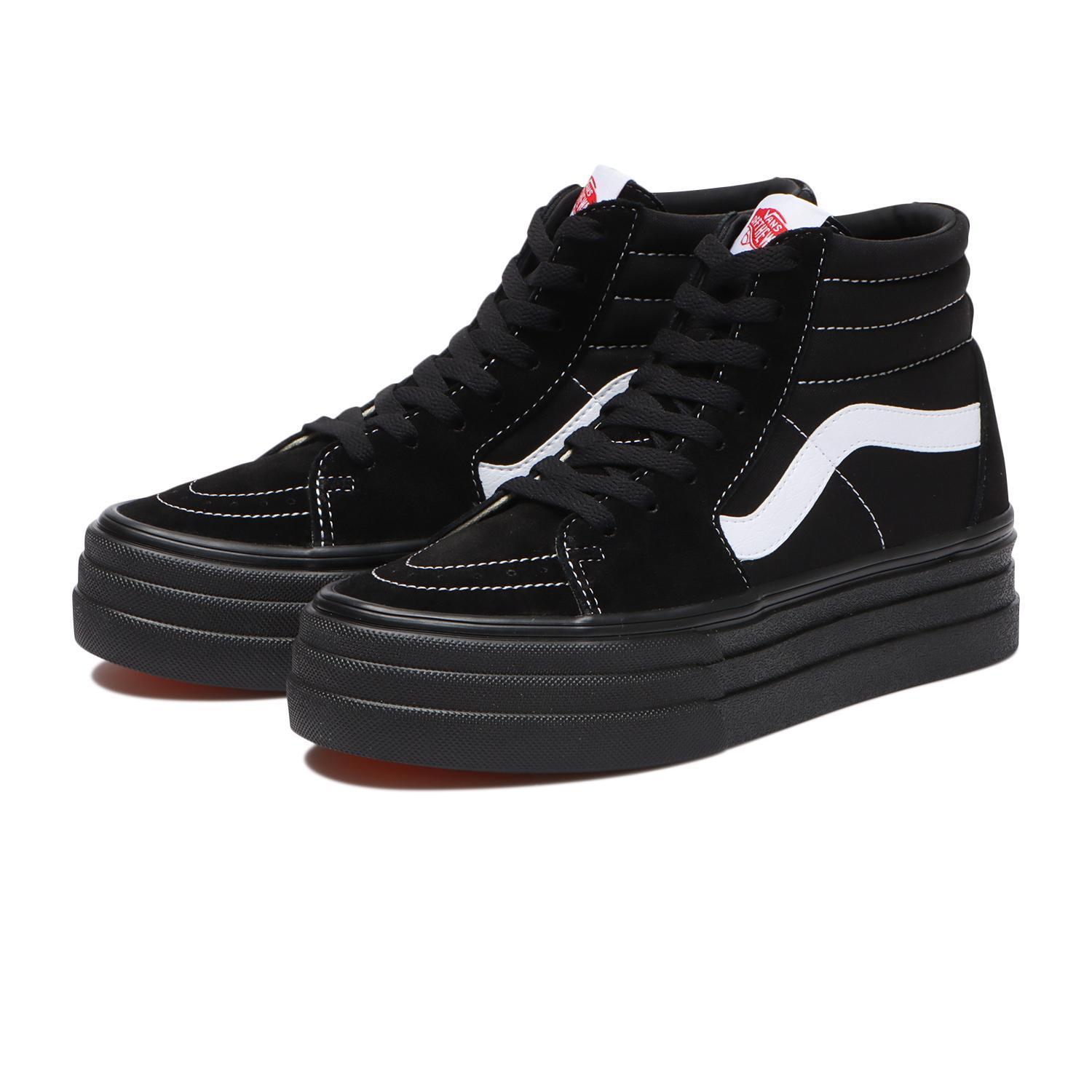 国内配送 VANS SK8-HI TRIPLE SOLE BLACK /BLACK