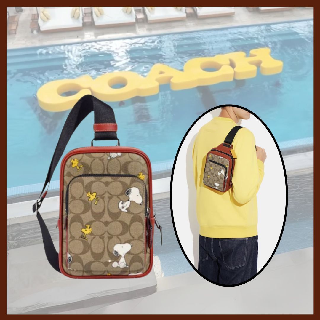 CE600【COACH x スヌーピー】TRACK PACK ボディバッグ
