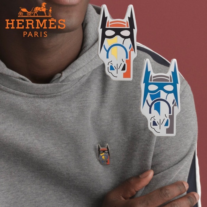 【内祝い】 直営【HERMES】Cheval Masque バッジ 《シュヴァル・マスケ アクセサリー