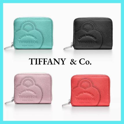 Tiffany & Co Folding Wallets Heart Leather Folding Wallet Long Wallet  Logo