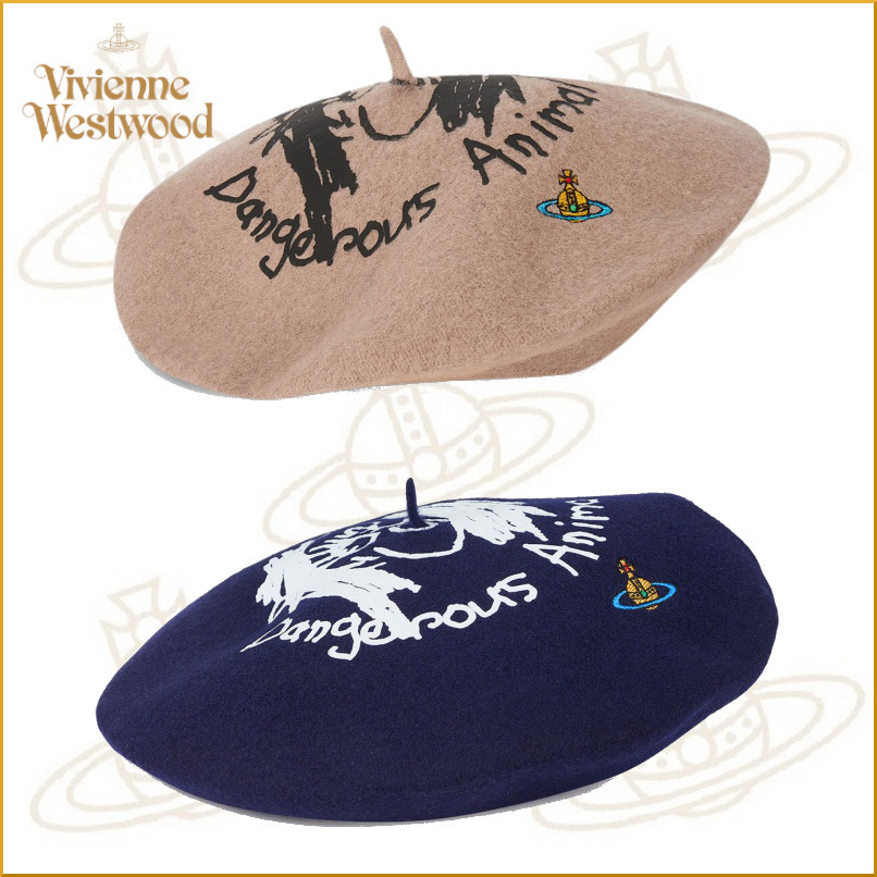 ★vivienne westwood★ロゴ ウール ベレー帽 / 帽子