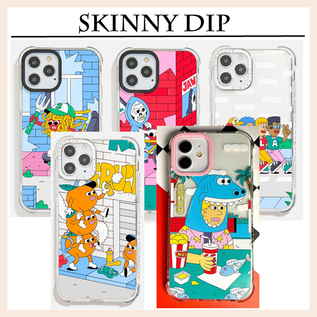【SKINNYDIP】iphoneケース Dirty Pote ポップ イラスト マルチ