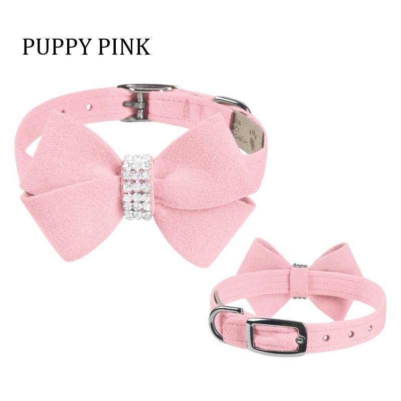 【Susan Lanci】Tiffi's Gift 首輪 スワロフスキー リボン L-XL Susan Lanci】スワロフスキー付 リボン 首輪 L〜XLサイズ①
