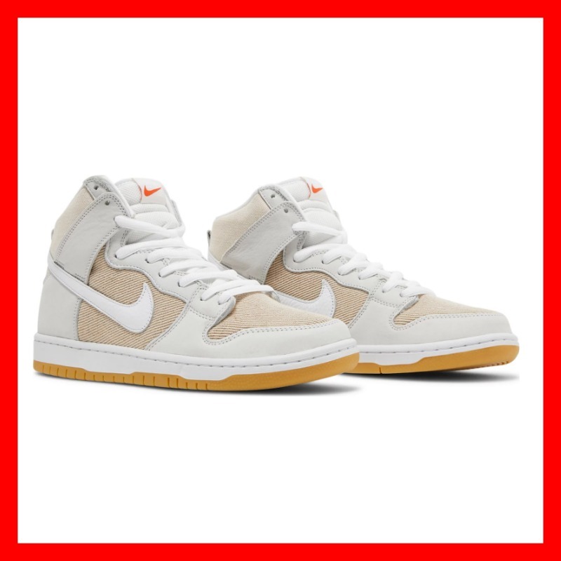スニーカー Nike SB Dunk High Pro ISO Orange Label Unbleached Natural