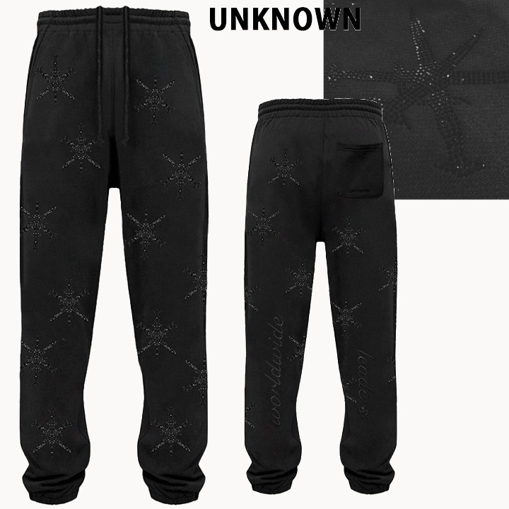 ユニセックス UNKNOWN アンノウン ☆ Dagger Rhinestone Joggers