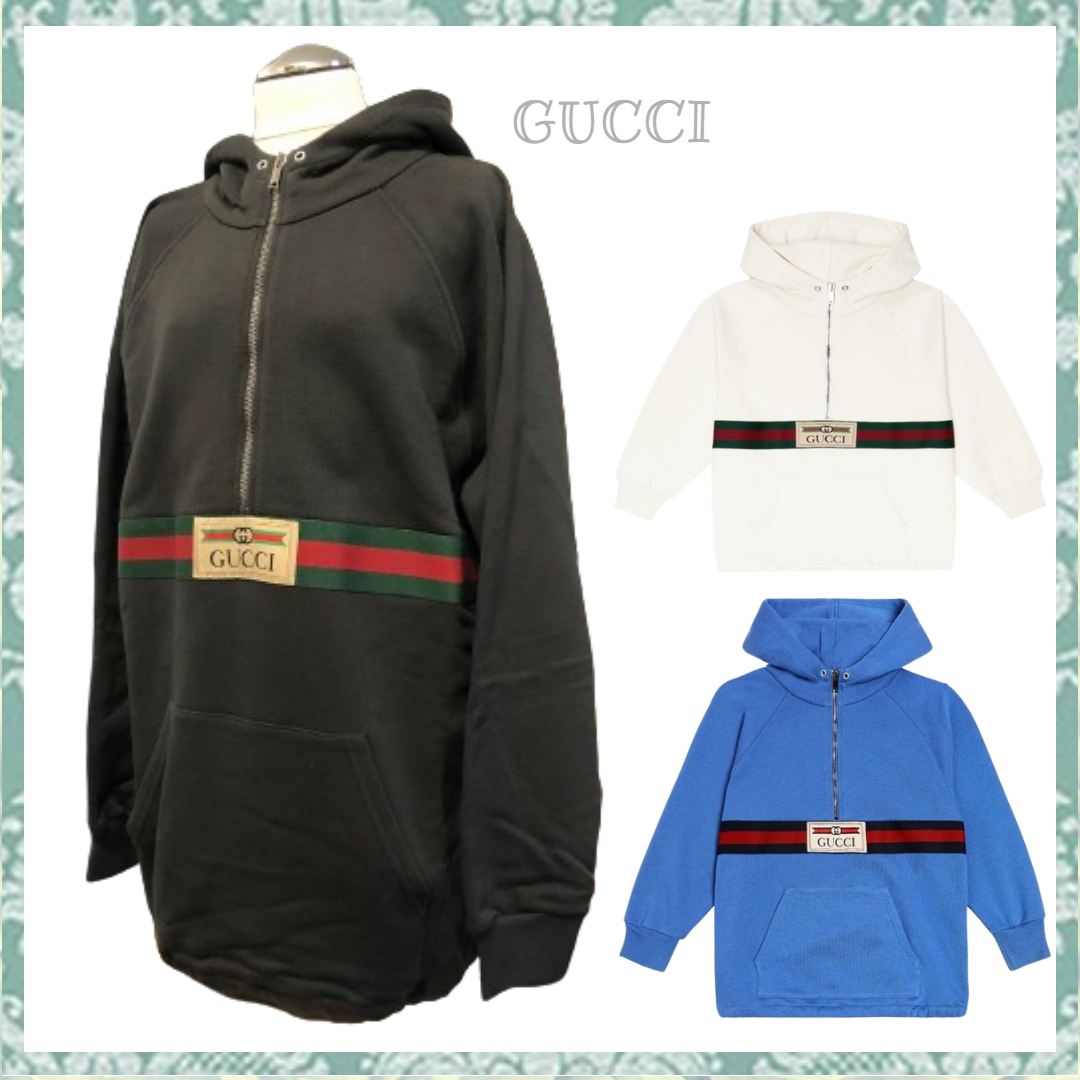 ☆GUCCI☆再登場☆ ウェブ装飾・キッズスウェットフーディ♪~12A
