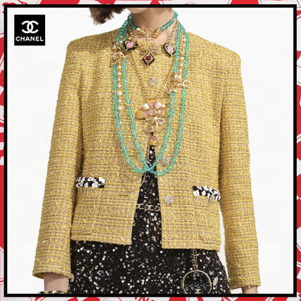 CHANEL More Jackets P73959 V65555 NL376 JACKET Iridescent Tweed Gold/Yellow