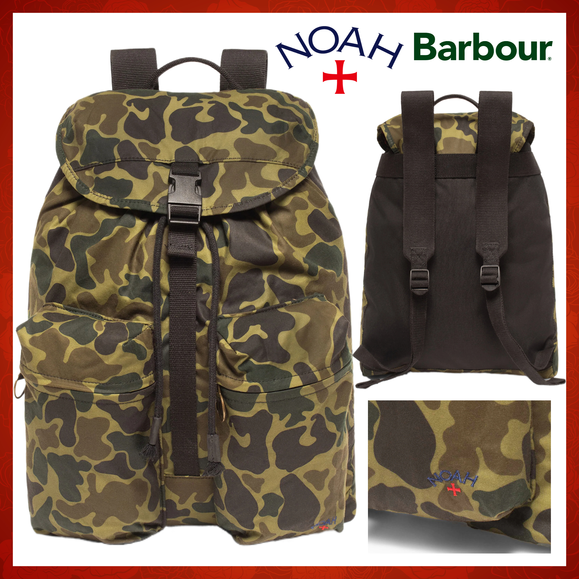 Noah × BARBOUR Backpack バックパック camo tic-guinee.net