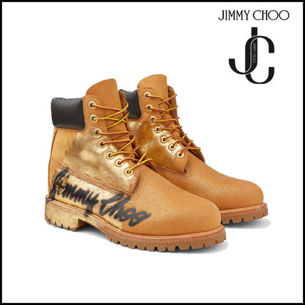 Jimmy Choo More Boots Collaboration Leather Logo Boots