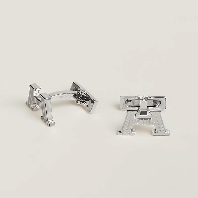 HERMES_Boutons de manchettes H Take Offカフリンクス パリ速達