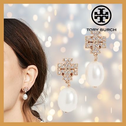 TORY BURCH キラ パヴェ パール ドロップ ピアス 【開店記念セール