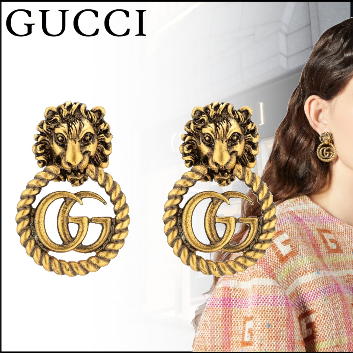 GUCCI グッチ ライオン イヤリング www.alberobello.se