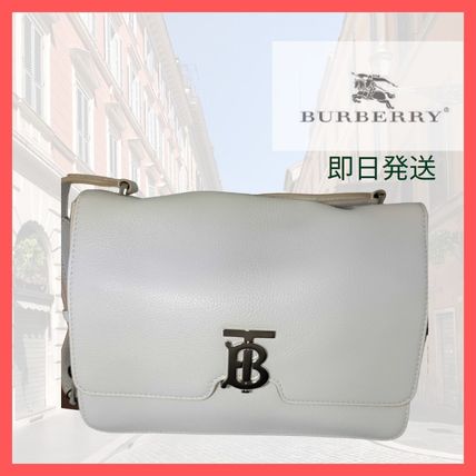 Burberry Shoulder Bags Casual Style Street Style Plain Leather Party Style