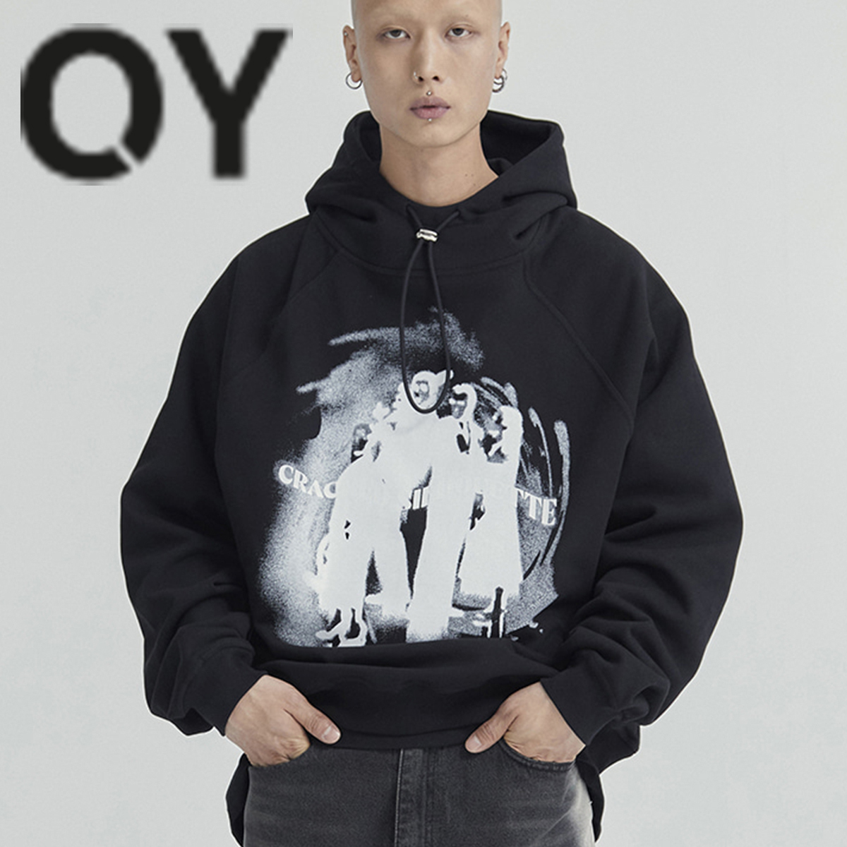★OY★ CHAOS PEOPLE HOODIE-BLACK★正規品/韓国直送料込/人気