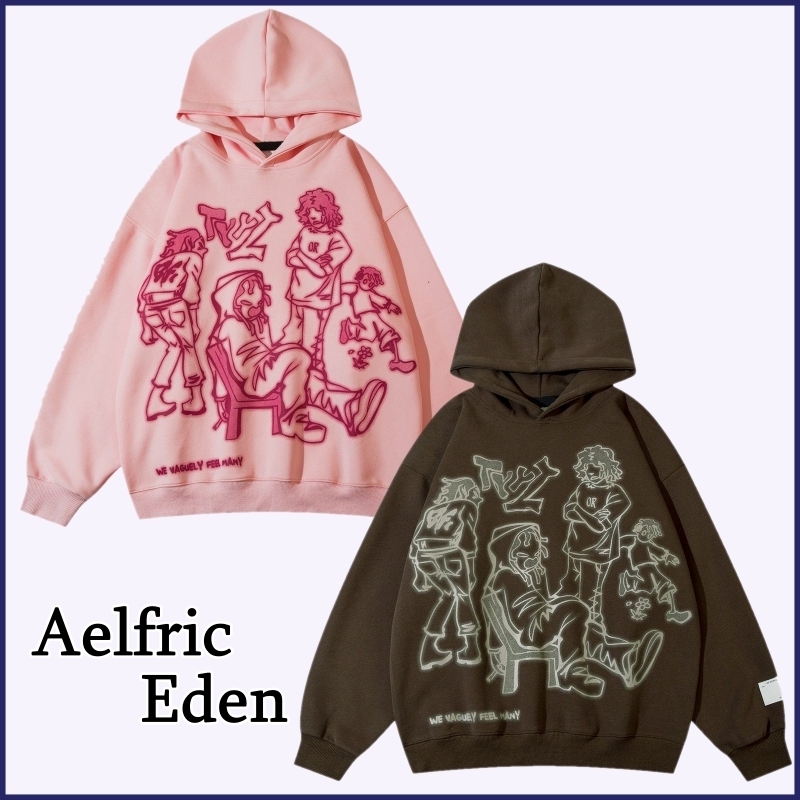 【Aelfric Eden】キャラクター プリント パーカー -2色 *送料込