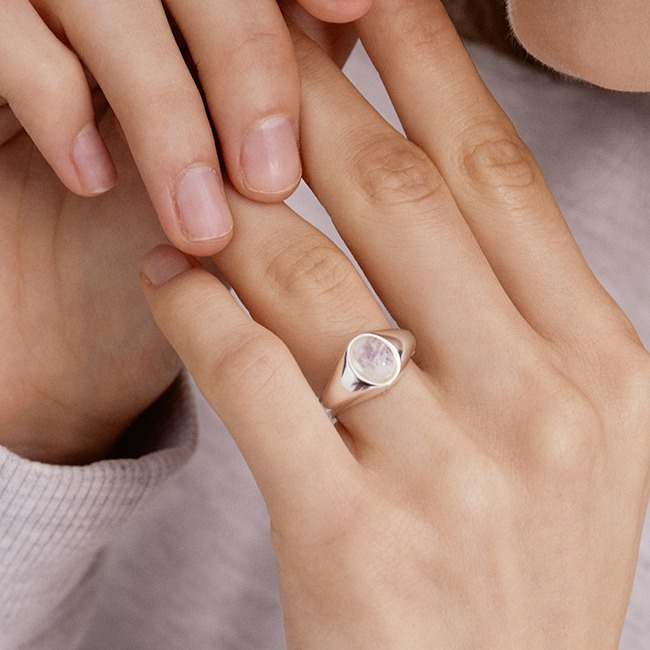 TATIANA☆[SILVER925] Moonstone Oval ring