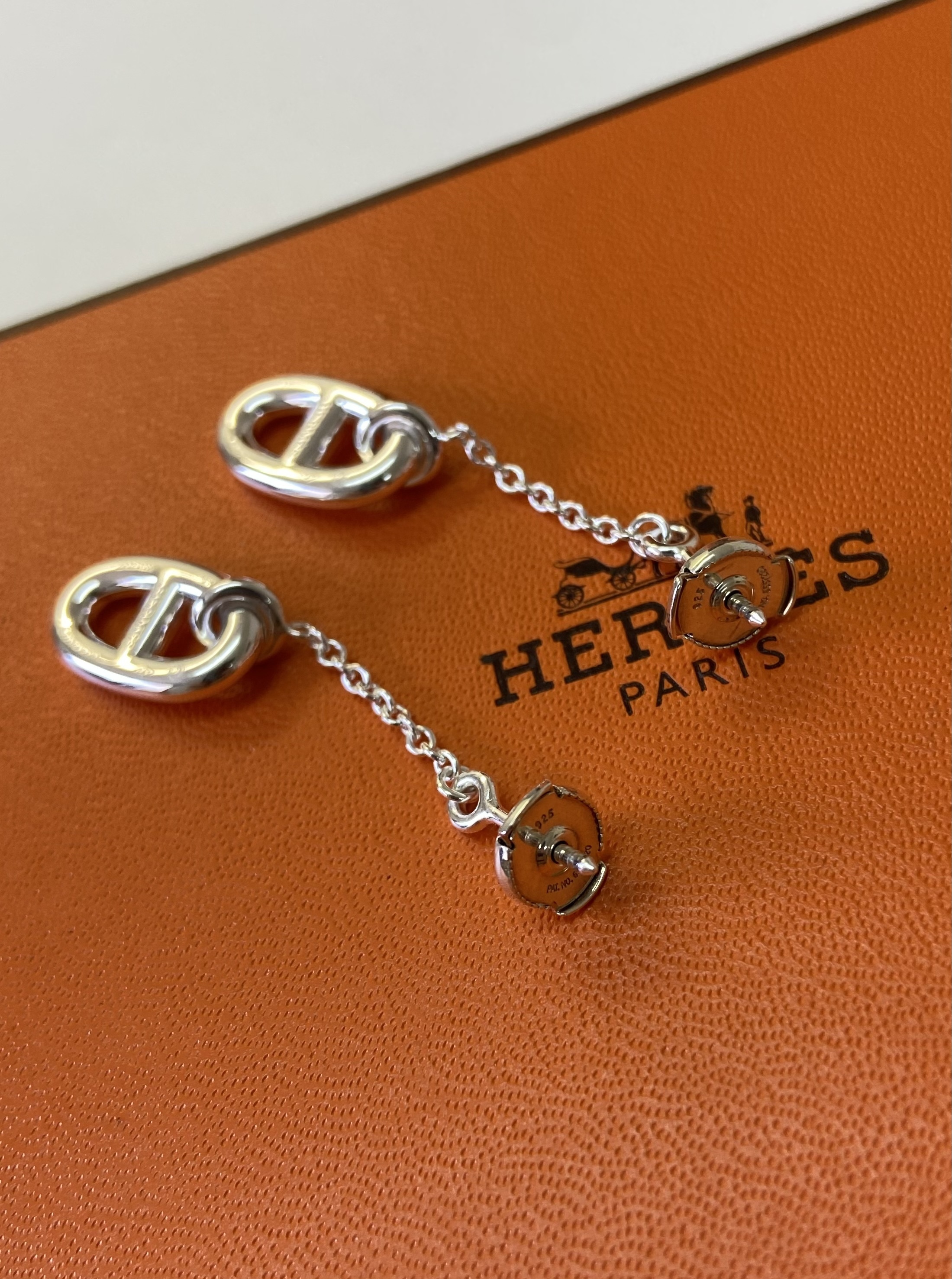 【お早めに!】ファランドールピアス HERMES シェーヌダンクル 国内即発 エルメス シェーヌダンクル ファランドール ピアス MM