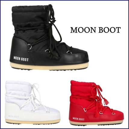 【MOON BOOT】スノーブーツ ロゴ レースアップ エコファー レースアップ MOON BOOT(ムーンブーツ) ショートブーツ