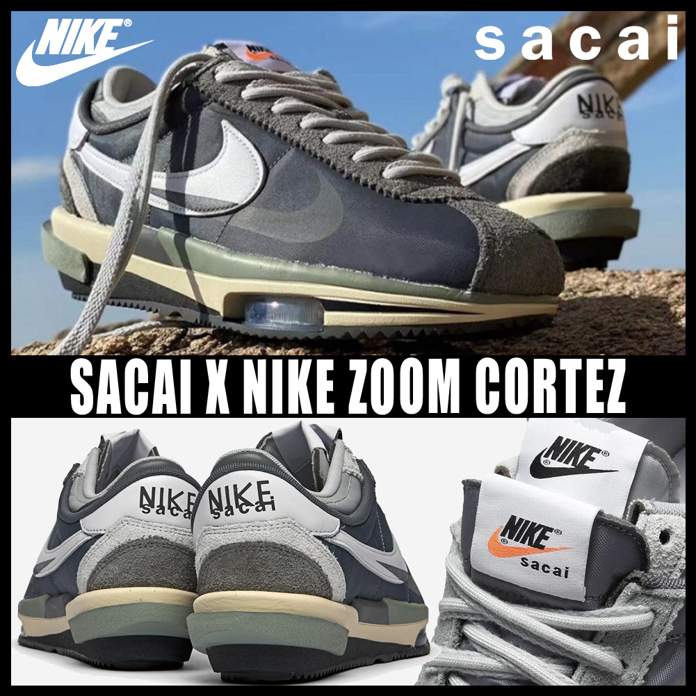 ◆送料無料◆SACAI X NIKE ZOOM CORTEZ IRON GREY◆正規品