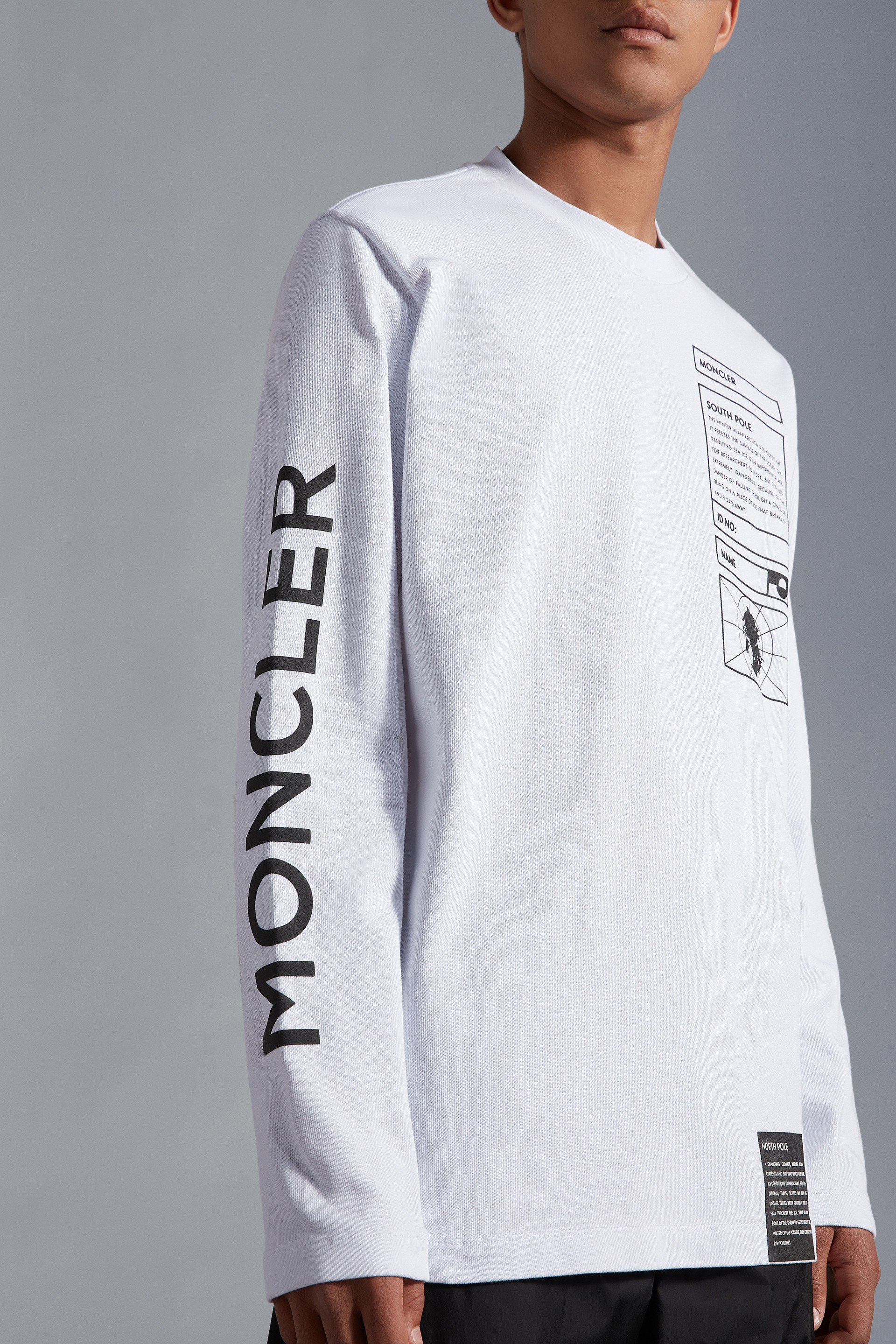 モンクレール ロンT ネイビー ニコちゃん スマイル ロングTシャツ 紺色