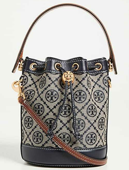 Tory Burch☆Tモノグラム ジャカード ミニ バケット バッグ