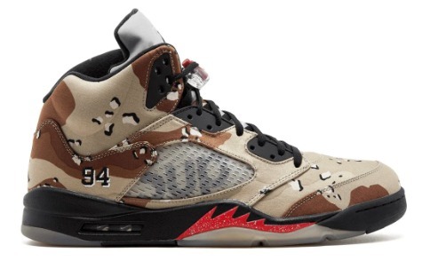 【限定コラボ】NIKE X Supreme Air Jordan 5 Retro Desert Camo