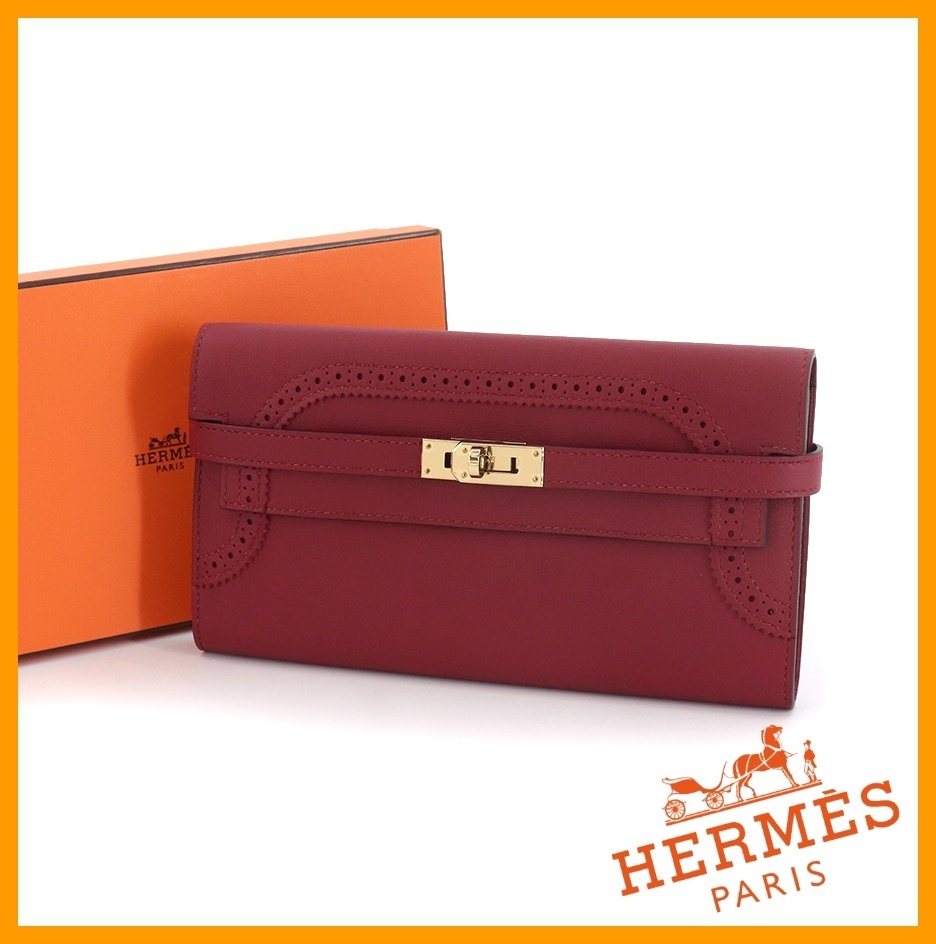 激レア☆HERMES ケリーウォレット ギリーズ 長財布 国内発送★