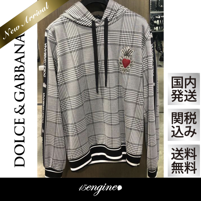 お気に入り◇Check フーディー パーカー◇Dolce & Gabbana