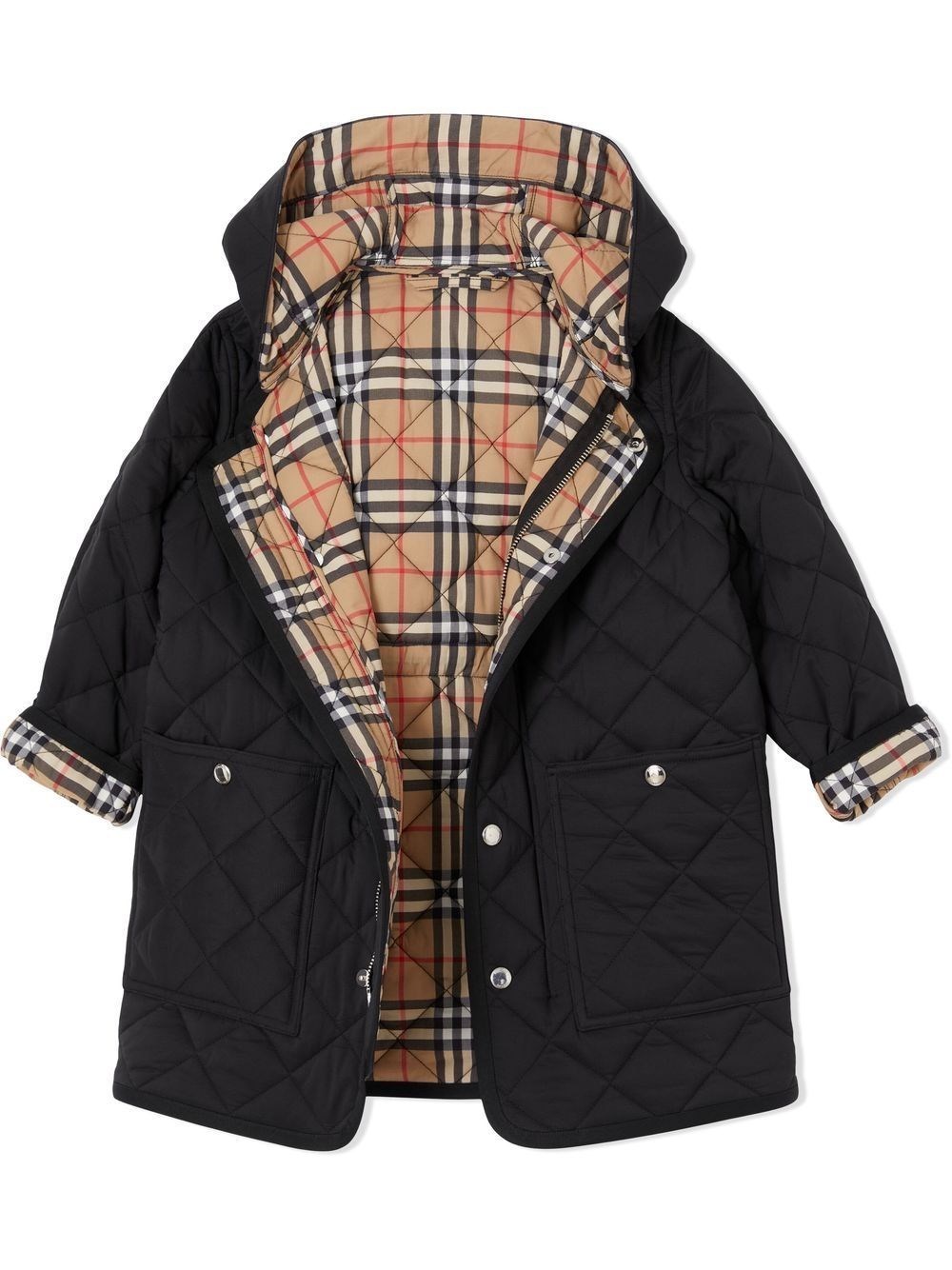 BURBERRYフード付きキルティングジャケット - alfej.com