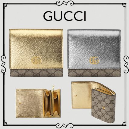 ゴールド(金色)系 GUCCI(グッチ) 長財布(レディース) 折りたたみ財布 ...