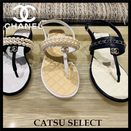 パール 22cm CHANEL(シャネル) サンダル・ミュール(レディース) - 海外 ...