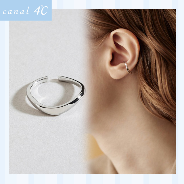 国内発送 canal4℃ シルバー イヤーカフ/片耳用☆送料関税無料