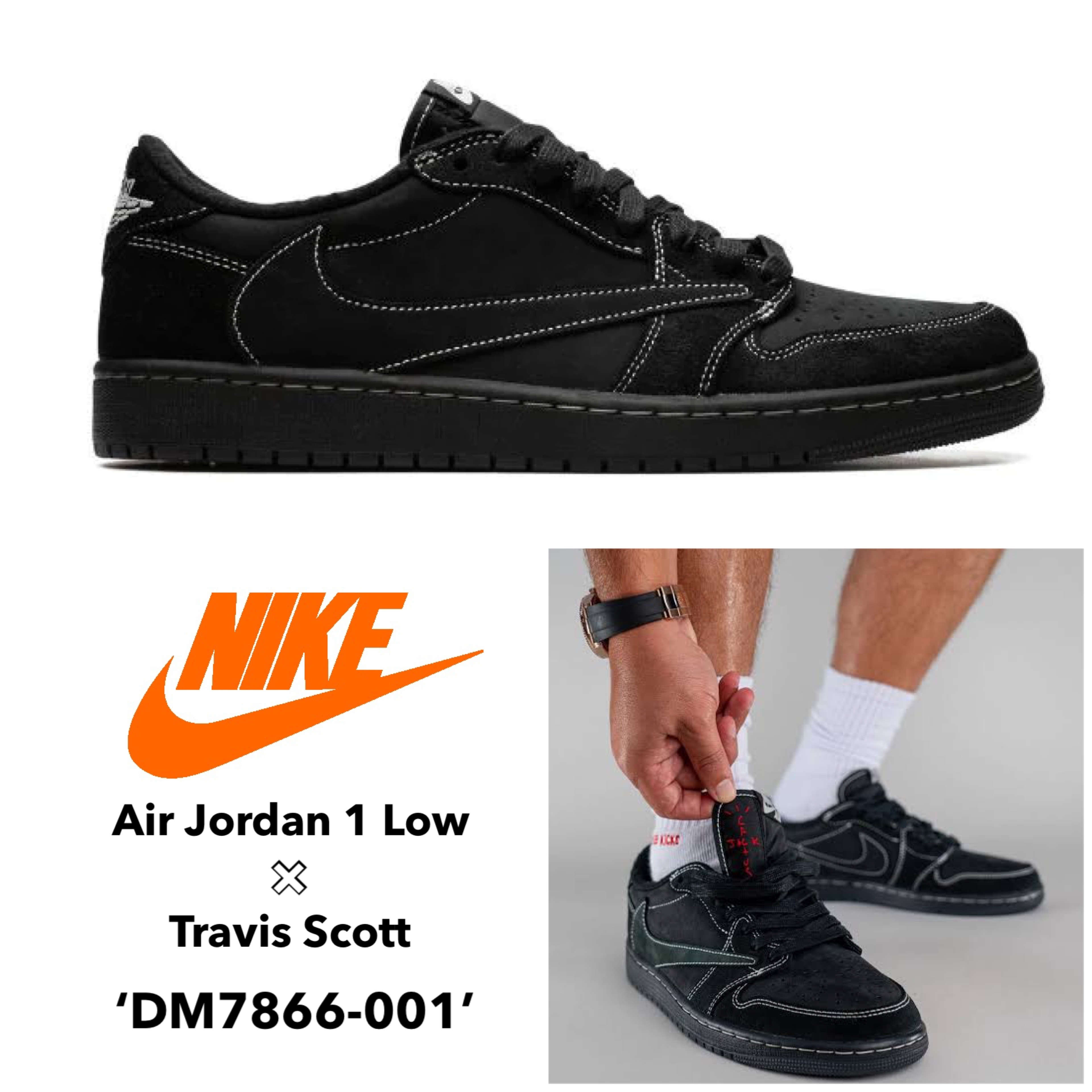 人気！ Nike × Travis Scott ☆ Air Jordan 1 Low OG SP Black