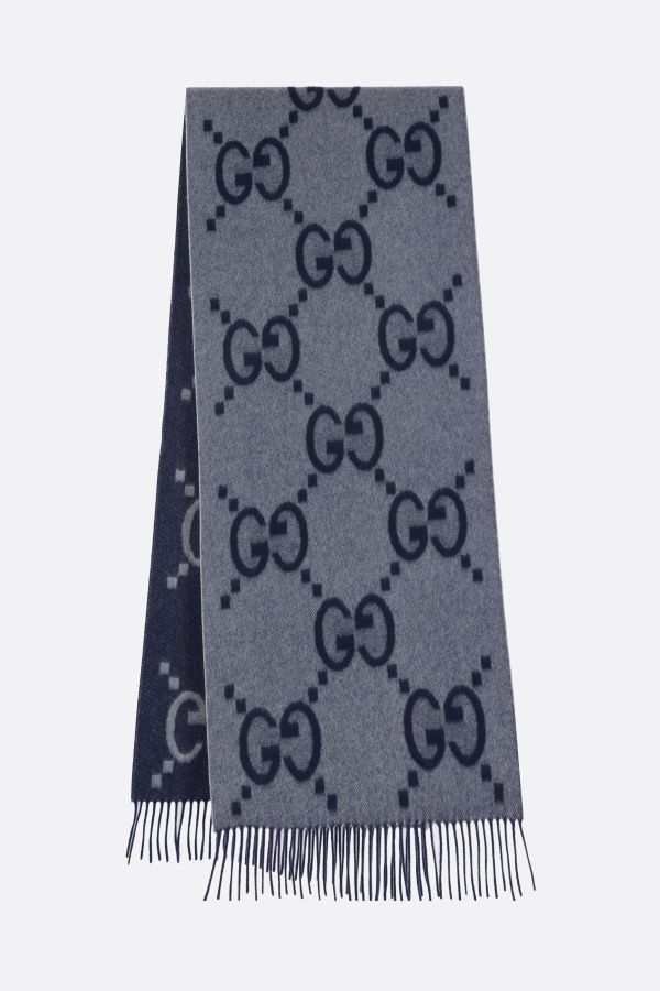 メーカー包装済 ジャガード Gucci GUCCI - カシミアジャガードスカーフ