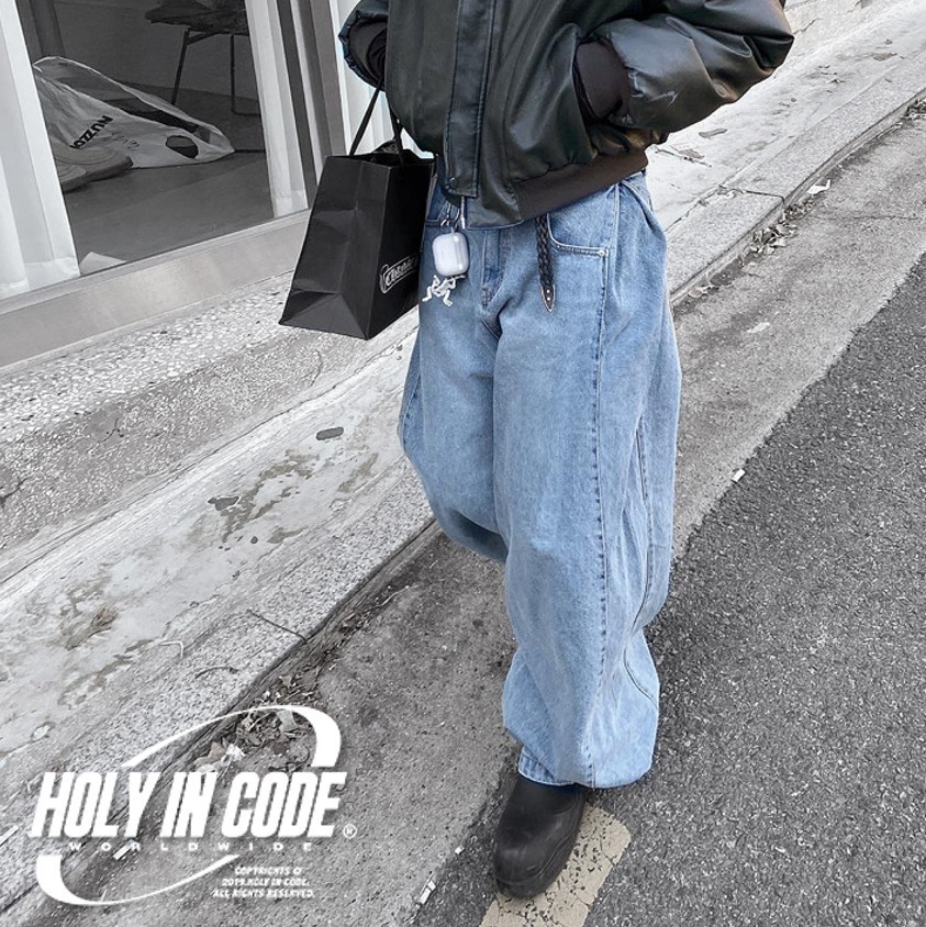 デニム・ジーパン No.9842 snap wide light denim PT