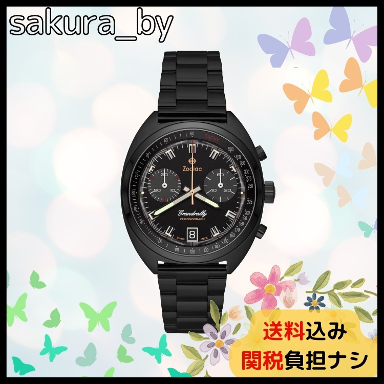 Zodiac Men's Grandrally Quartz, Black Stainless Steel Watch www.en