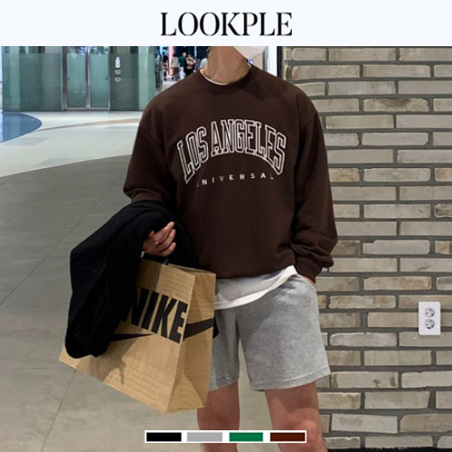 ★韓国人気★LOOKPLE★LOOK FINDERS LA EMBROIDERY SWEATSHIRT
