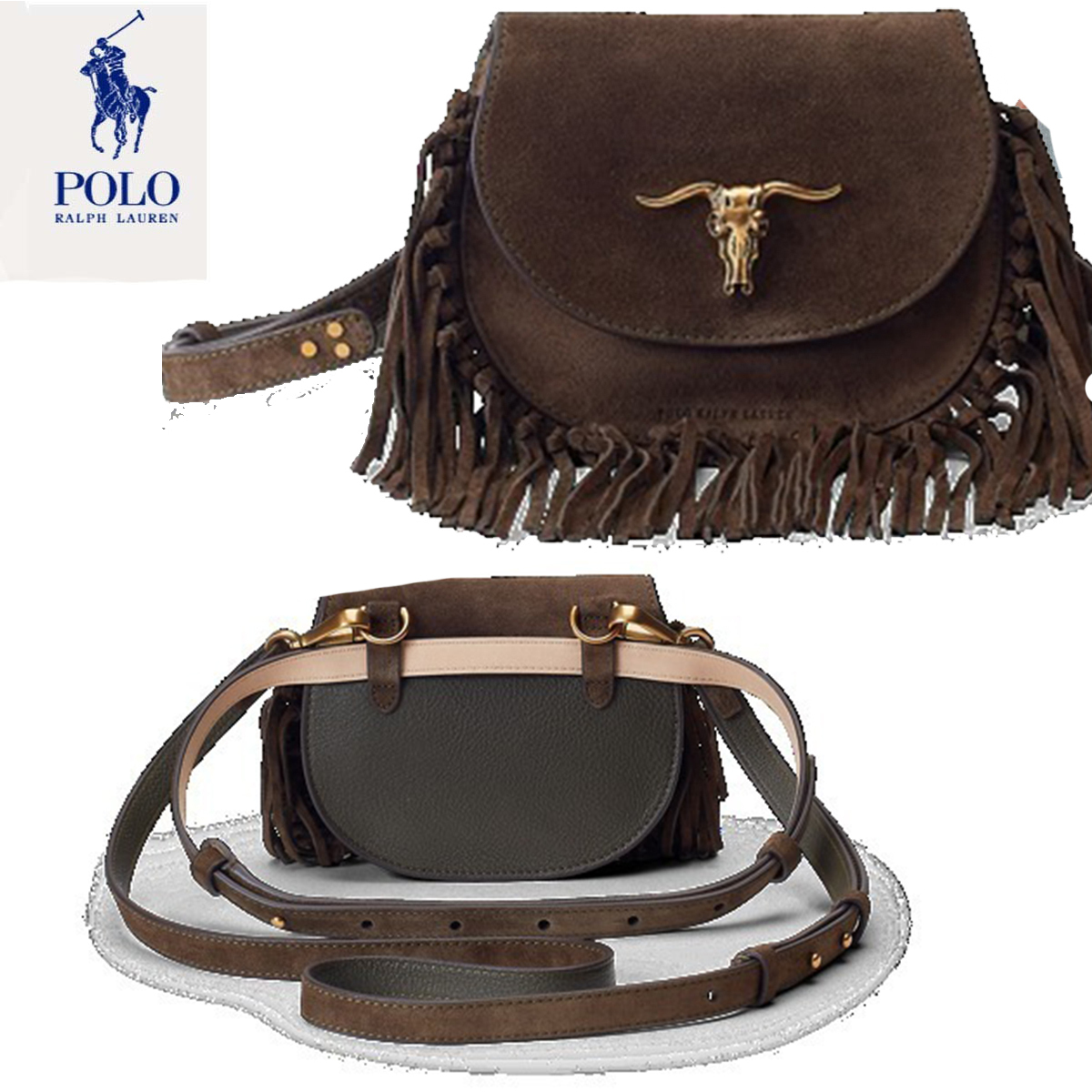 限定品！Polo Ralph Lauren Fringe Convertible Crossbody