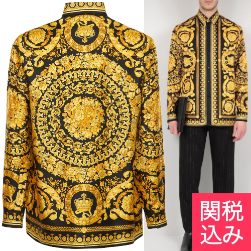 VERSACE☆Barocco バロッコプリント シルク シャツ ブラック - www ...