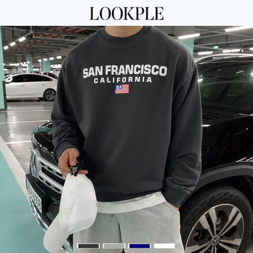 ★韓国人気★LOOKPLE★LOOK SAN FRANCISCO OVER SWEATSHIRT