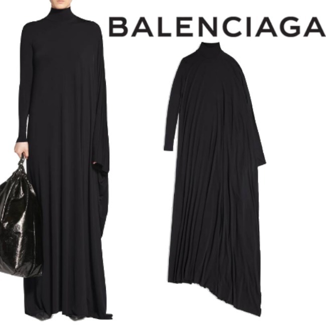 VIP価格【BALENCIAGA】MINIMAL MAXI ドレス ウィメンズ ブラック VIP価格【BALENCIAGA】MINIMAL MAXI ドレス ウィメンズ ブラック