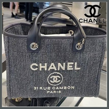 ブルー（青）系 CHANEL DEAUVILLE(シャネル ドーヴィル) トートバッグ