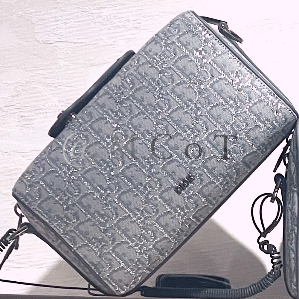 【直営店買付】Dior オブリーク リンゴット22 バッグ ルテニウム