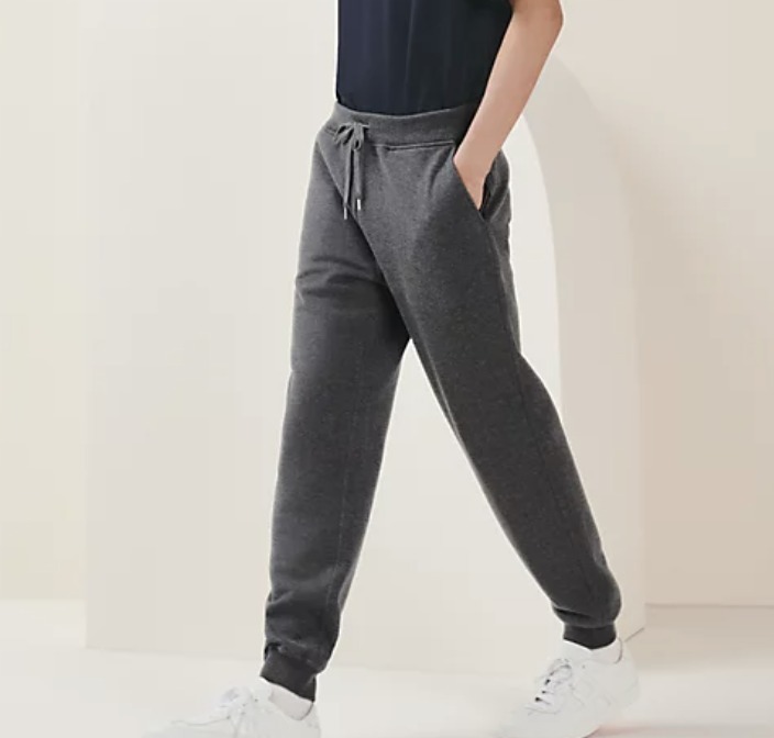 Sweatpants with leather detail Sweatpants with leather detail