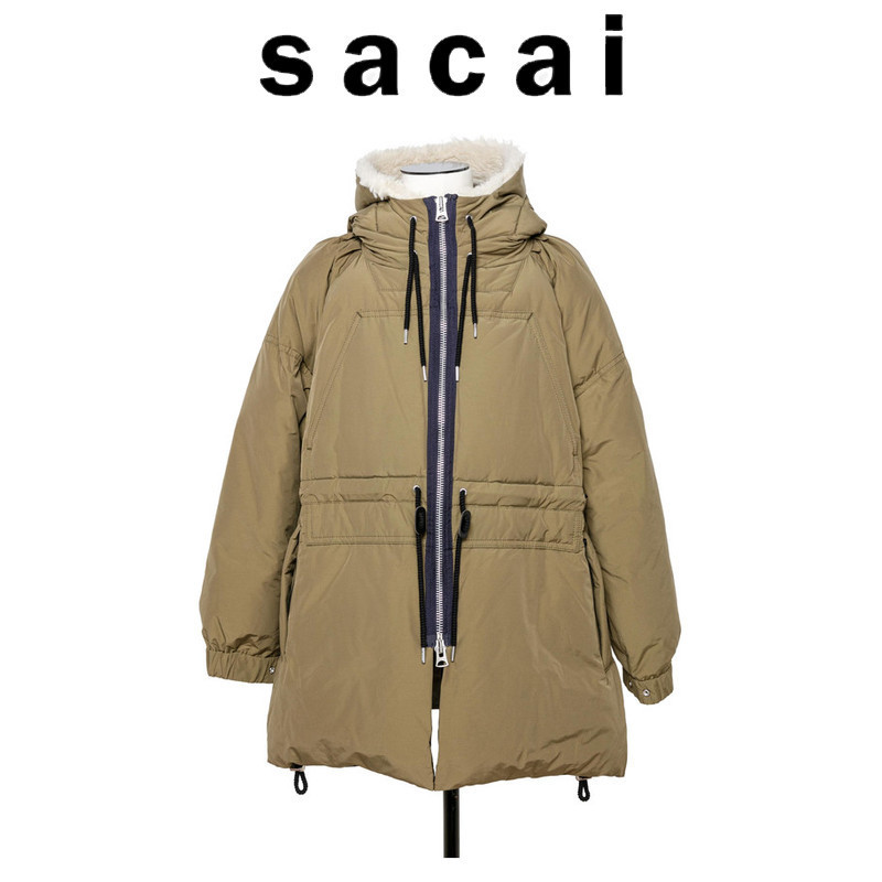 sacai 中綿入 ポリエステル フード付 ブルゾン パルカ www.omniblonde.com