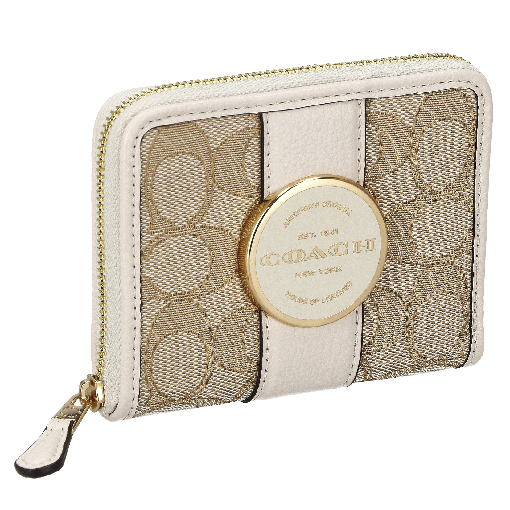コーチ COACH 二つ折り財布 レディース シグネチャー チョーク